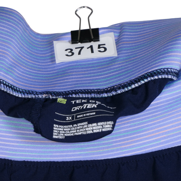 Tek Gear Blue Shorts Womens Size 3X Stretch Side Pockets Flattering Colorblock - Picture 6 of 6